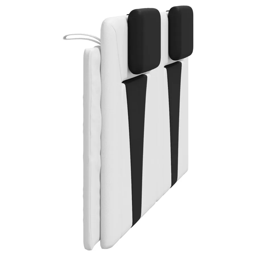Coussin de tête de lit Viana blanc et noir 160 cm similicuir - 6