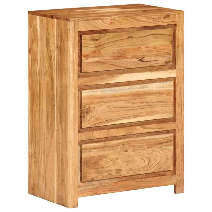 Armoire à tiroirs 55x33x75 cm bois d'acacia massif - 13