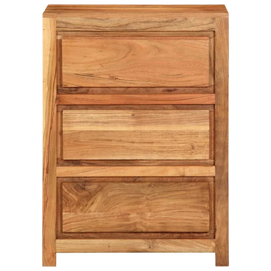 Armoire à tiroirs 55x33x75 cm bois d'acacia massif - 3
