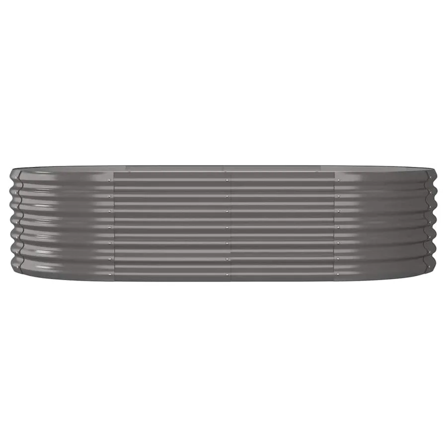 Raised garden bed Galvanised steel 152x80x36 cm grey - 3