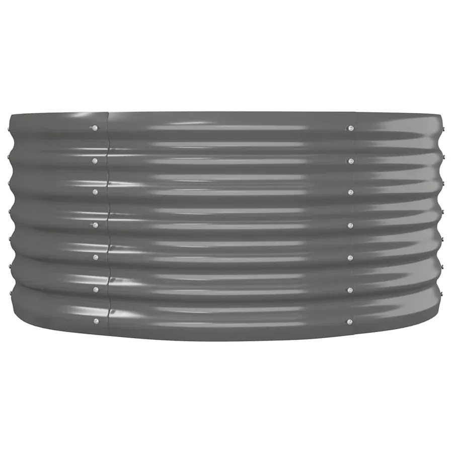 Lit surélevé de jardin Acier galvanisé 152x80x36 cm gris - 4