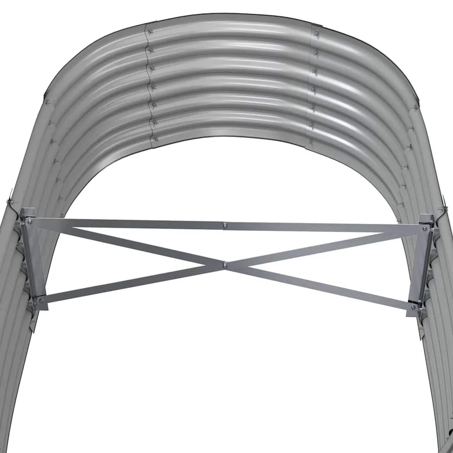 Lit surélevé de jardin Acier galvanisé 152x80x36 cm gris - 5