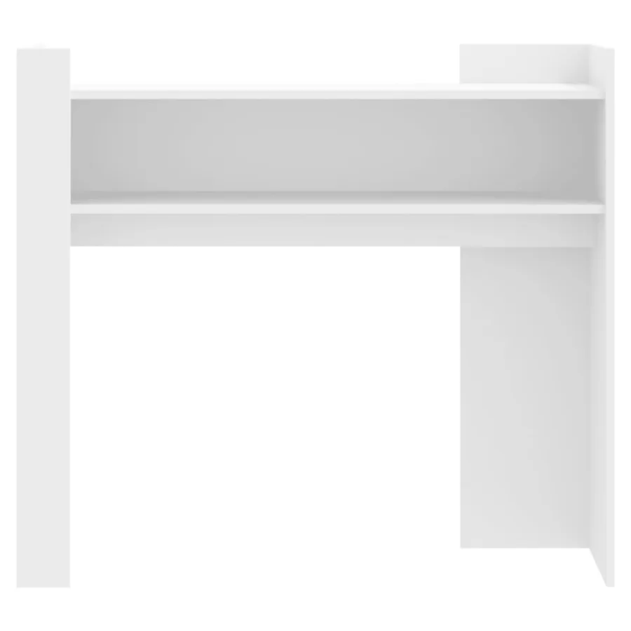 Table console blanc 100x35x90 cm bois d’ingénierie - 4