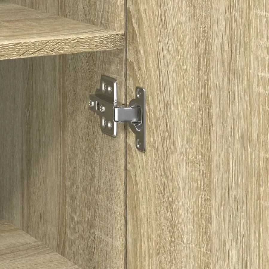 Buffet haut chêne sonoma 40x42,5x185 cm bois d'ingénierie - 6