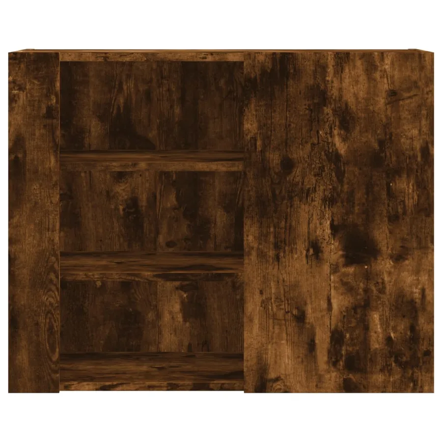 Armoire murale chêne fumé 75x35x60 cm bois d'ingénierie - 4