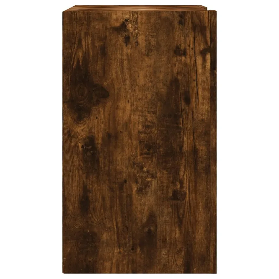 Armoire murale chêne fumé 75x35x60 cm bois d'ingénierie - 5