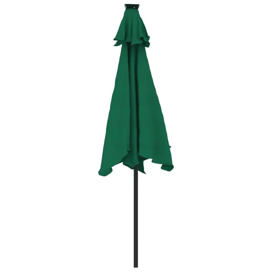 Parasol de jardin avec mât en acier vert 225x225x212 cm - 6