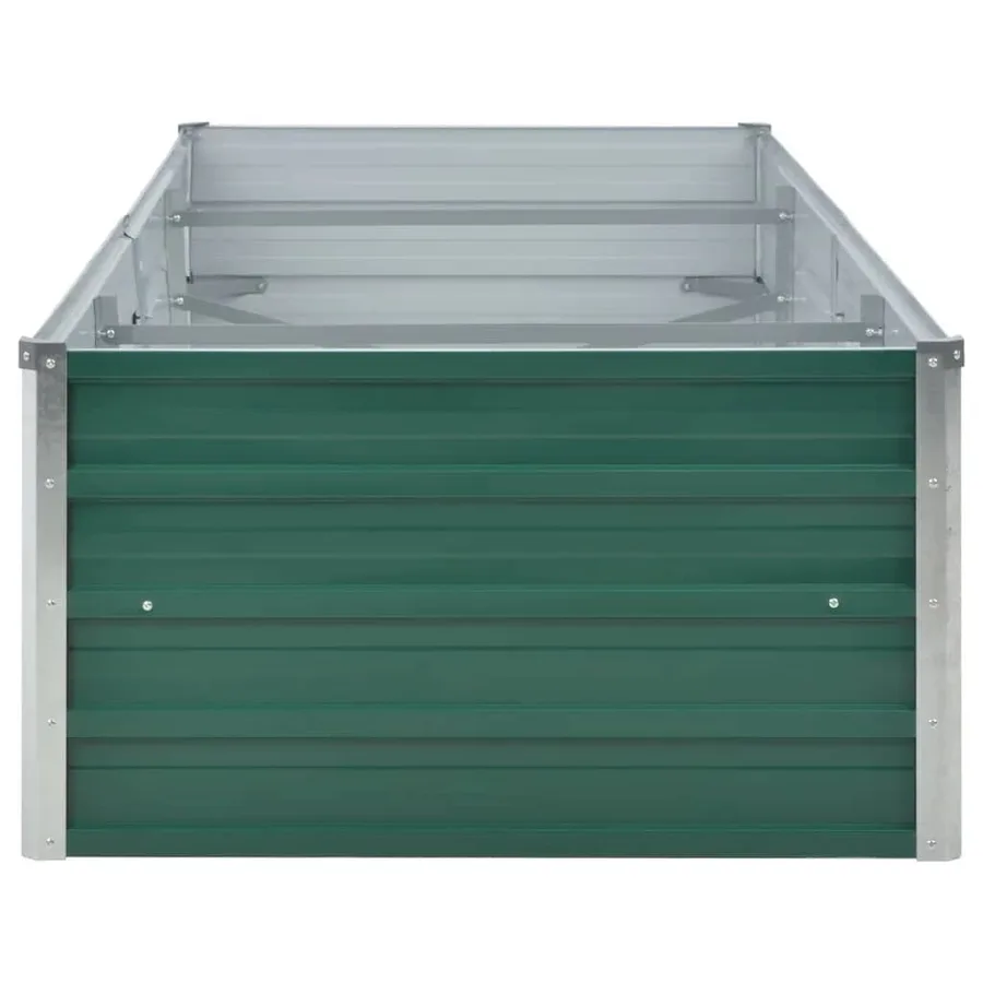 Raised garden bed Galvanised steel 240x80x45 cm Green - 5