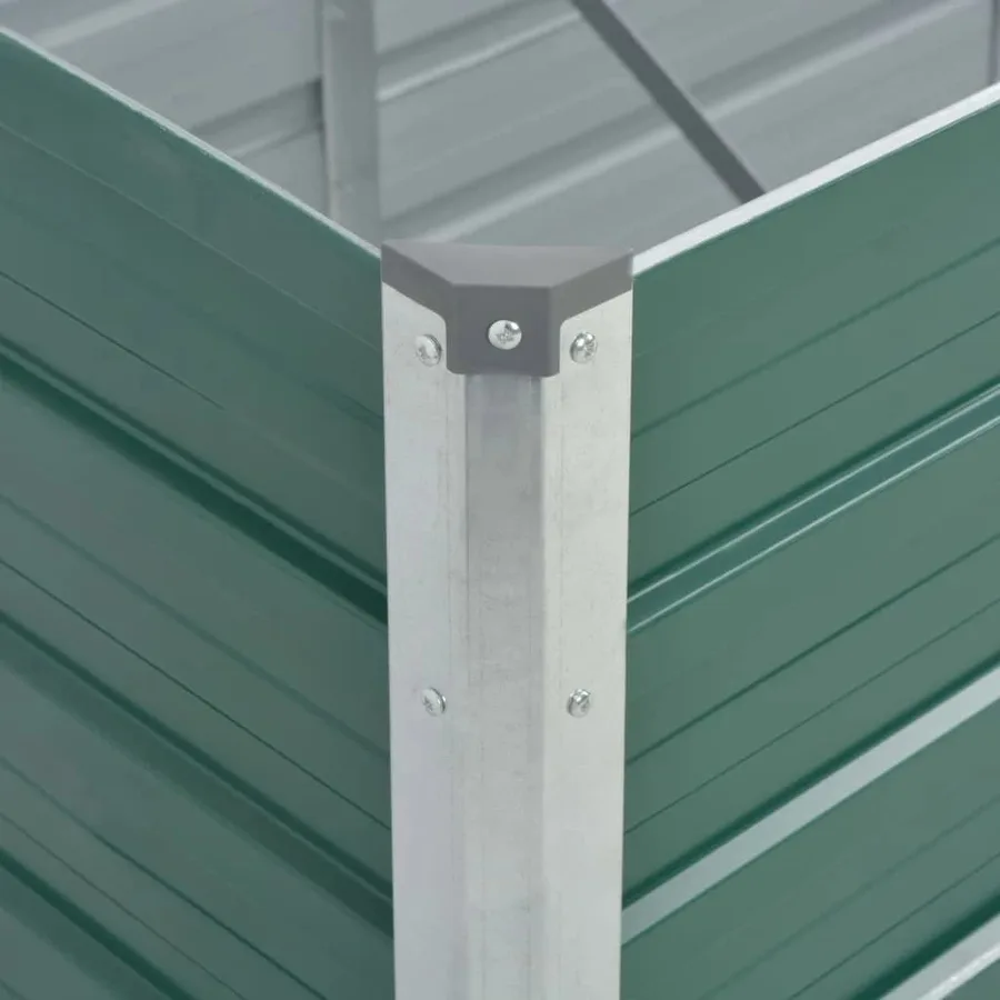Raised garden bed Galvanised steel 240x80x45 cm Green - 6