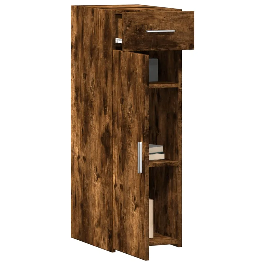 Buffet chêne fumé 30x42,5x93 cm bois d'ingénierie - 7