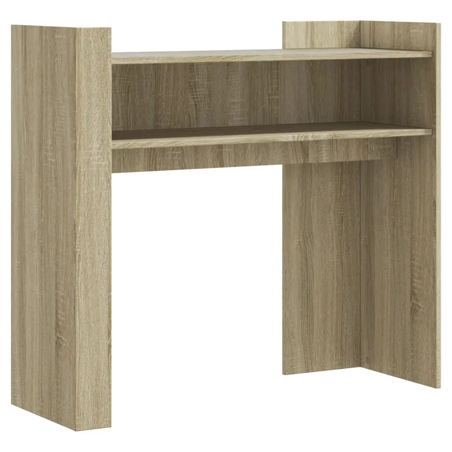 Table console chêne sonoma 100x35x90 cm bois d'ingénierie - 2