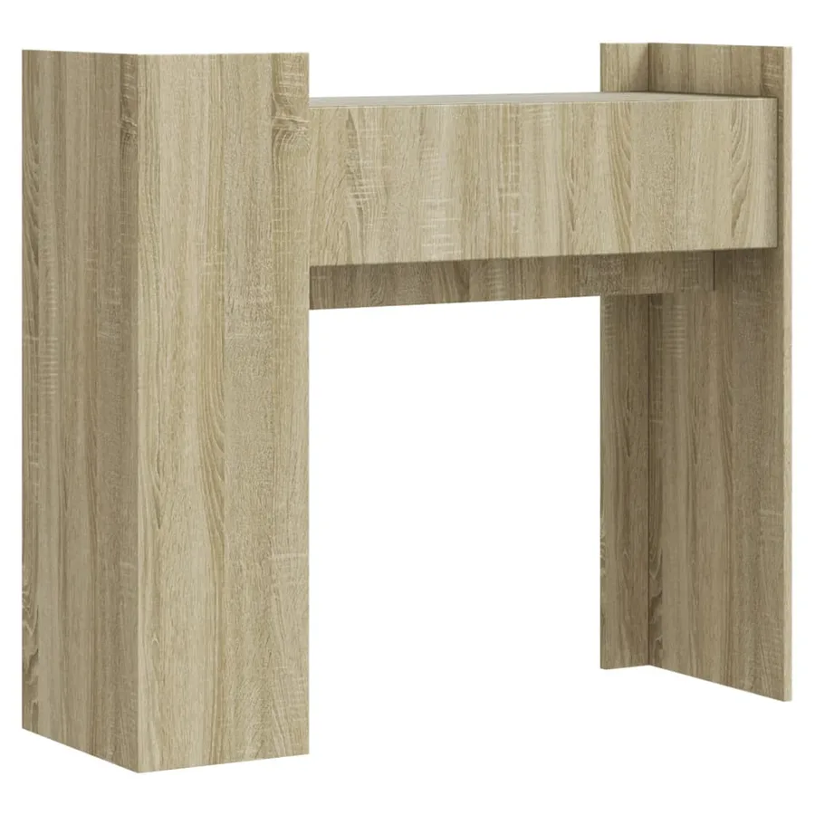 Table console chêne sonoma 100x35x90 cm bois d'ingénierie - 6