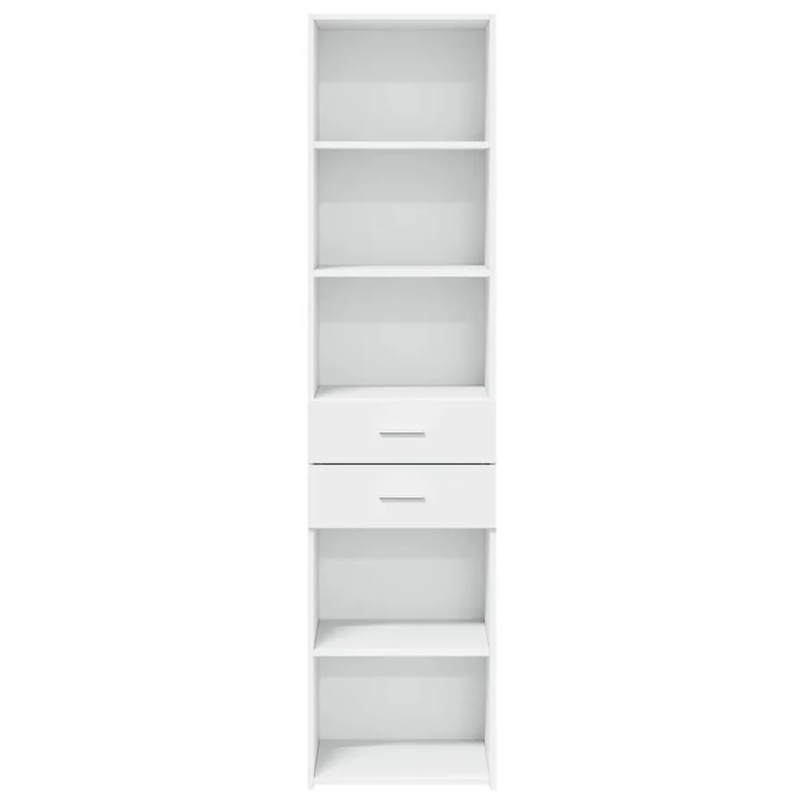 Buffet haut blanc 45x42,5x185 cm bois d'ingénierie - 4