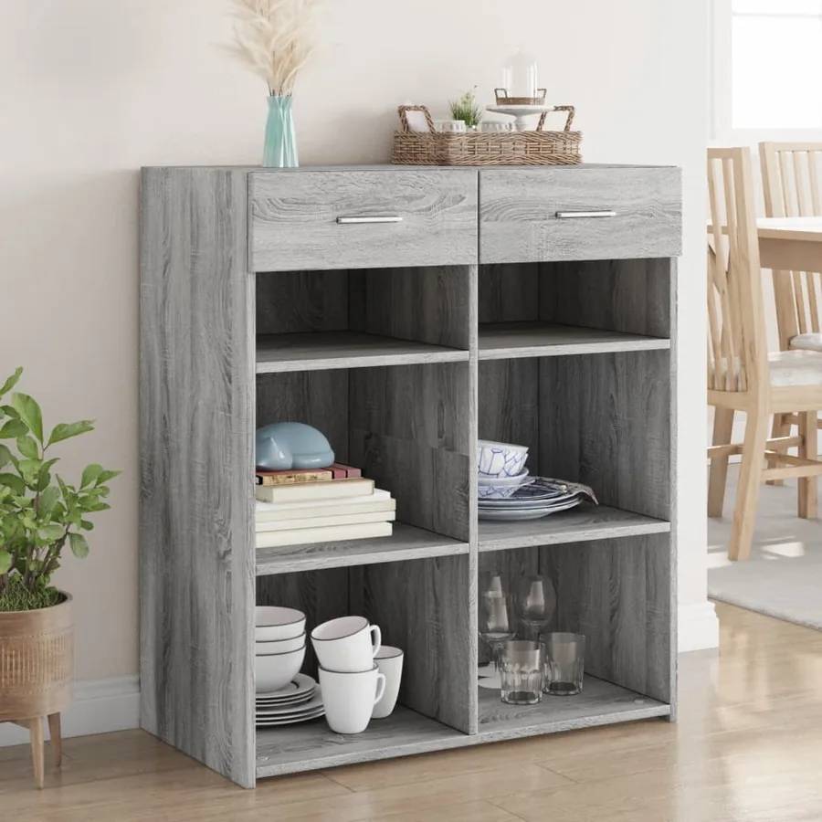 Buffet sonoma gris 80x42,5x93 cm bois d'ingénierie