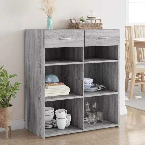 Buffet sonoma gris 80x42,5x93 cm bois d'ingénierie