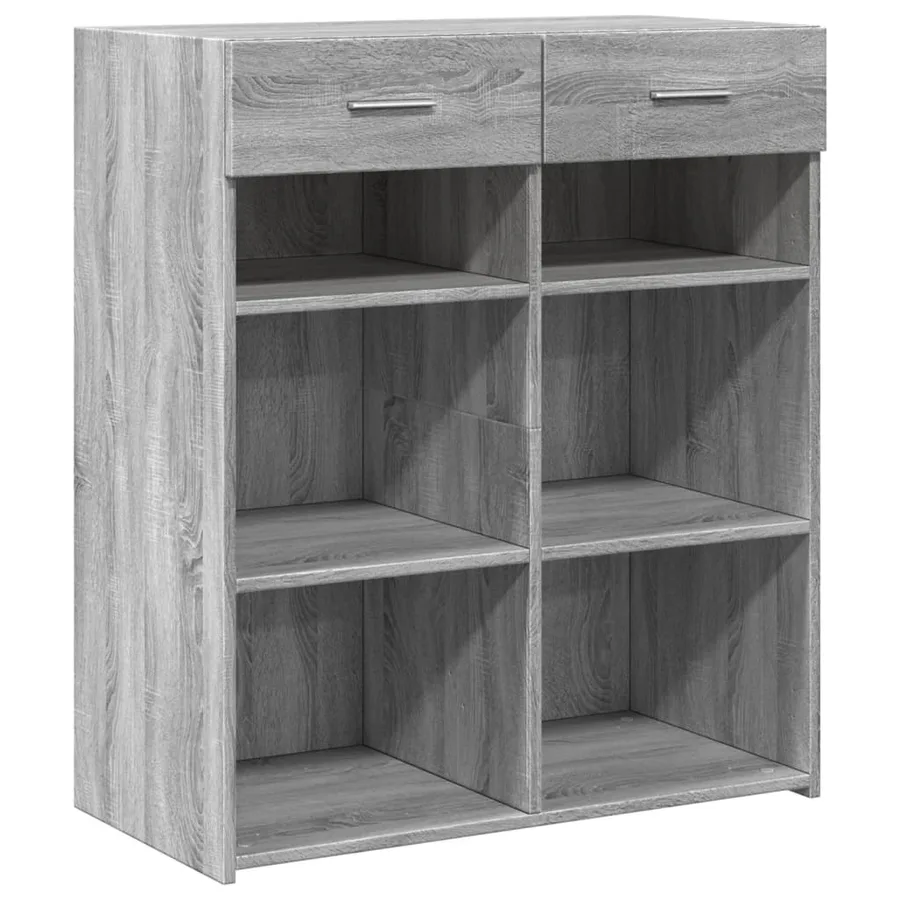 Buffet sonoma gris 80x42,5x93 cm bois d'ingénierie - 2