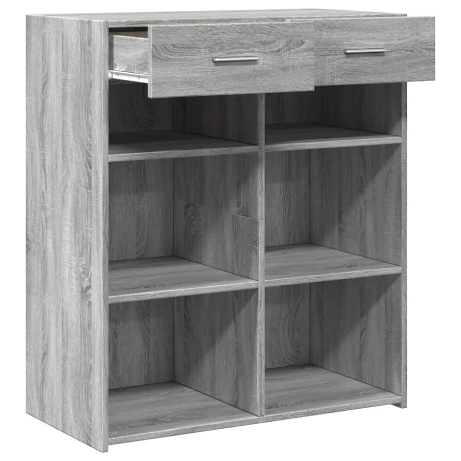 Buffet sonoma gris 80x42,5x93 cm bois d'ingénierie - 7