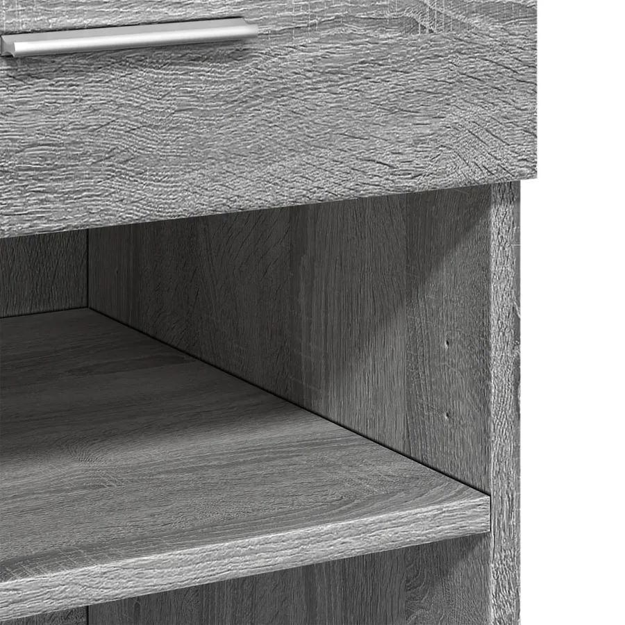 Buffet sonoma gris 80x42,5x93 cm bois d'ingénierie - 8
