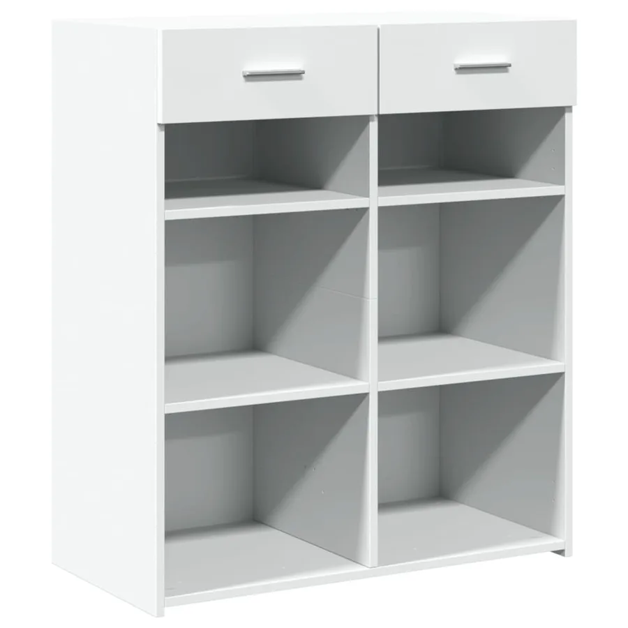 Buffet blanc 80x42,5x93 cm bois d'ingénierie - 2