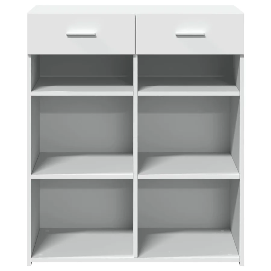 Buffet blanc 80x42,5x93 cm bois d'ingénierie - 4