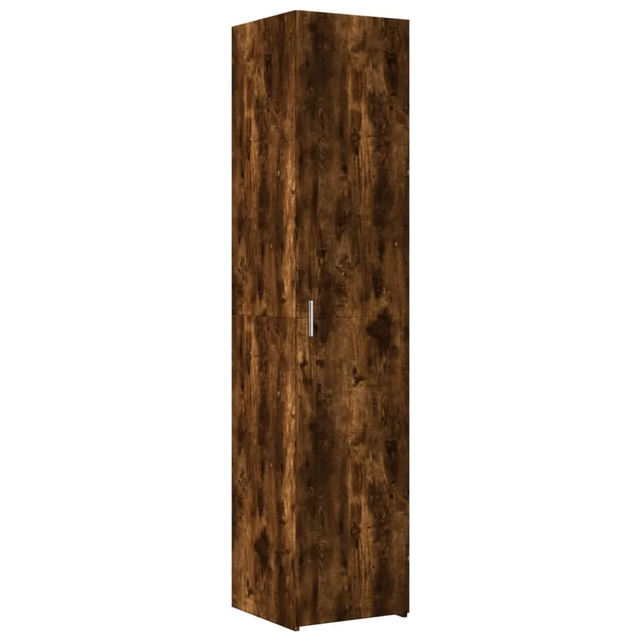 Buffet haut chêne fumé 40x42,5x185 cm bois d'ingénierie - 2