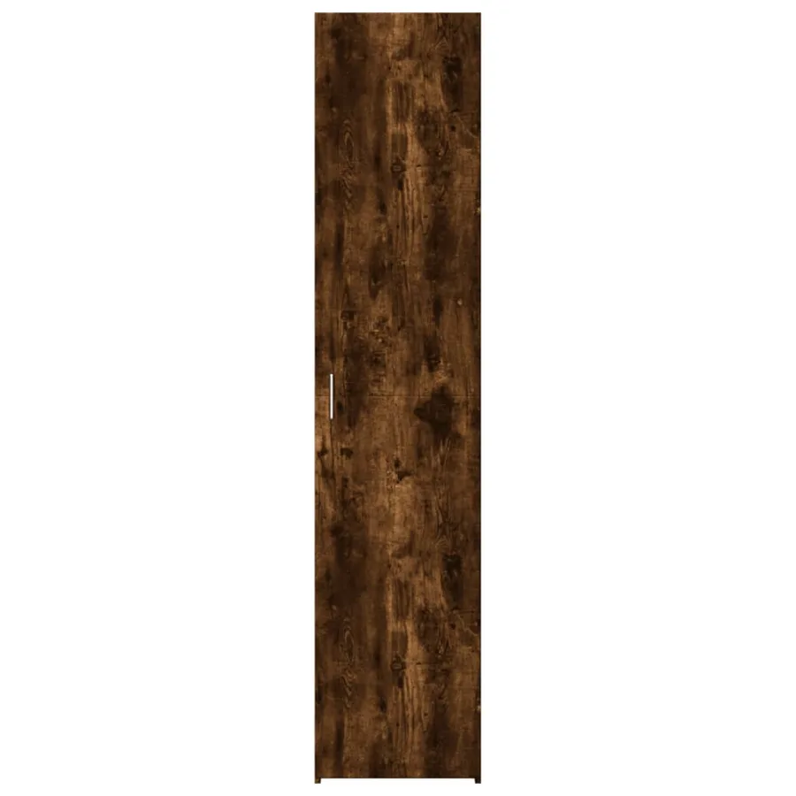 Buffet haut chêne fumé 40x42,5x185 cm bois d'ingénierie - 3