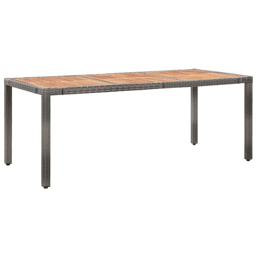 Ensemble à manger d'extérieur 9pcs coussins Résine tressée Gris - 2
