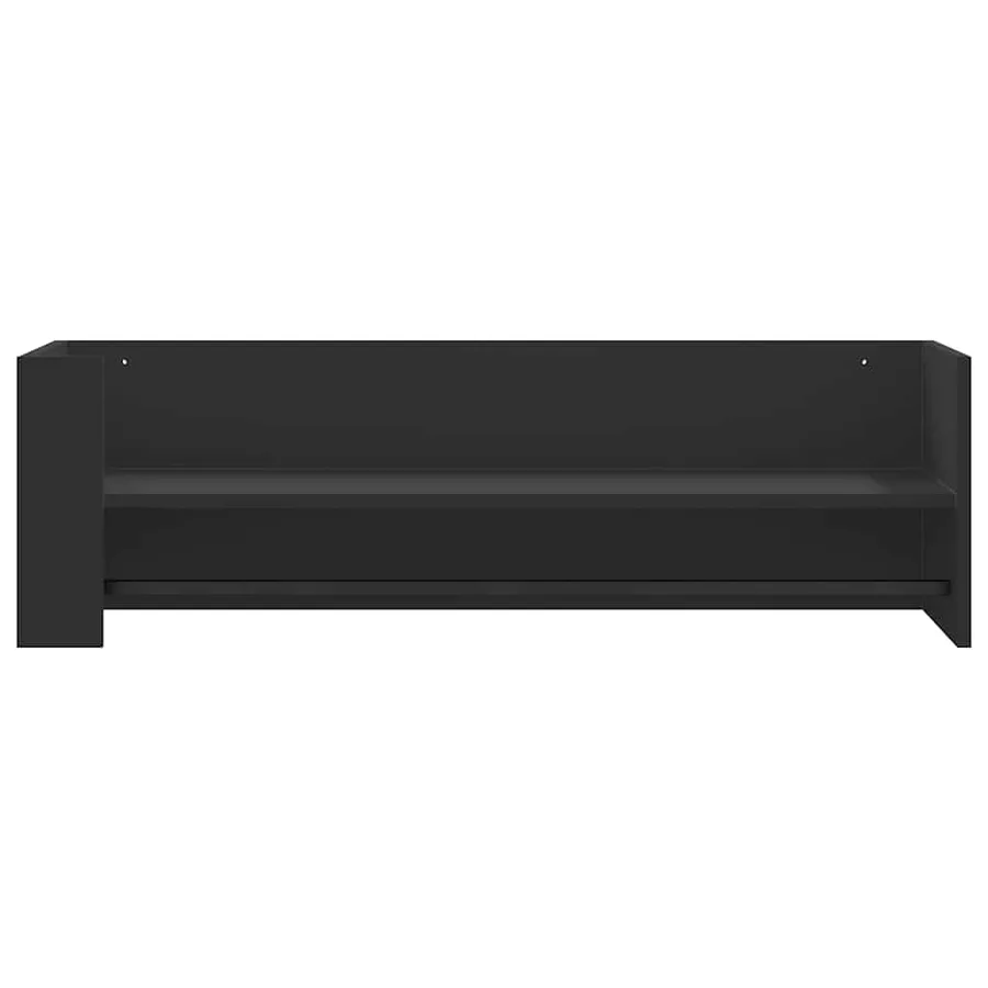 Étagère murale noir 100x35x30,5 cm bois d'ingénierie - 4
