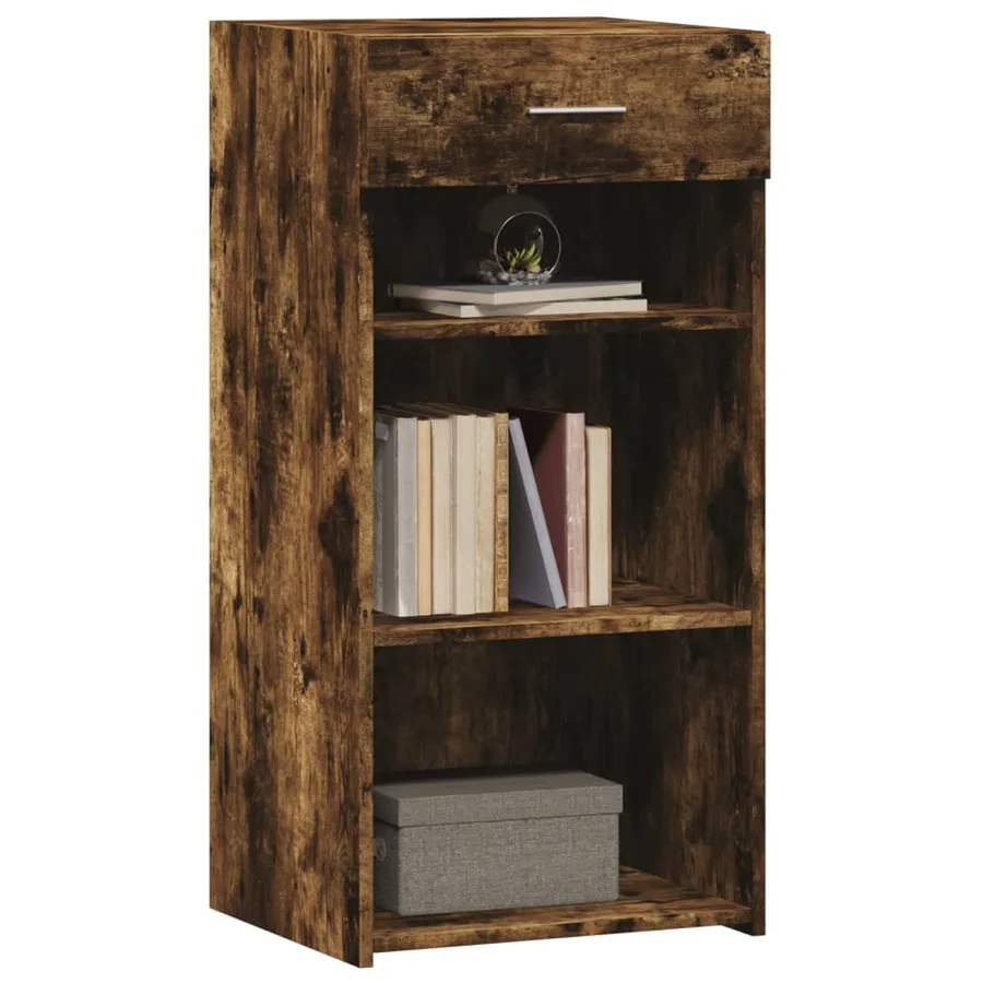 Buffet chêne fumé 45x42,5x93 cm bois d'ingénierie - 3