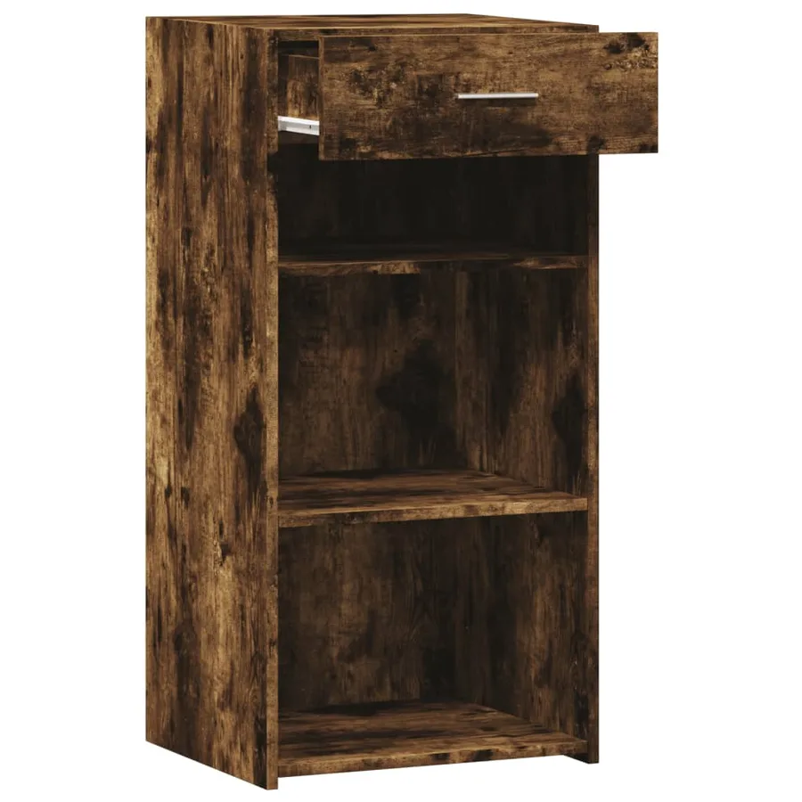 Buffet chêne fumé 45x42,5x93 cm bois d'ingénierie - 7