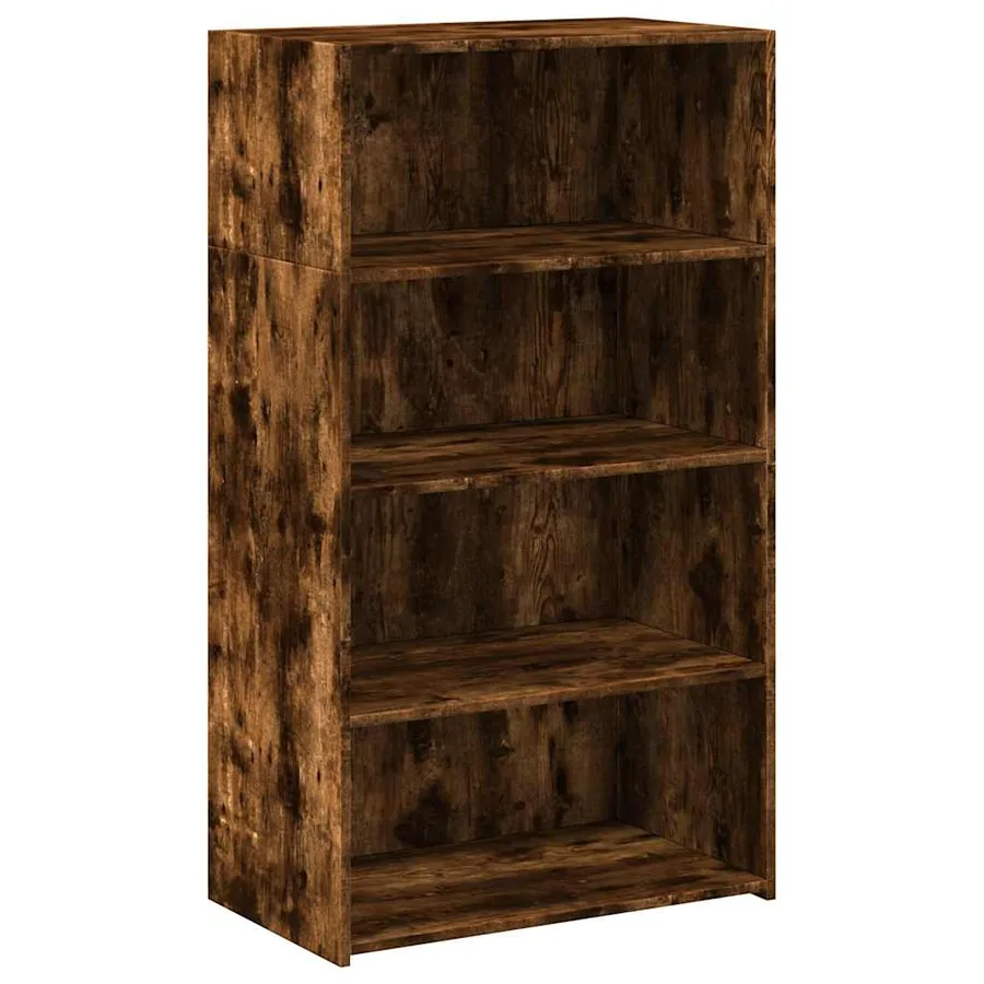 Buffet haut chêne fumé 70x41x124 cm bois d'ingénierie - 2