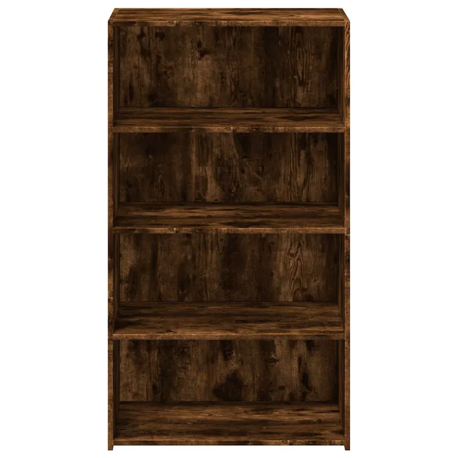 Buffet haut chêne fumé 70x41x124 cm bois d'ingénierie - 4