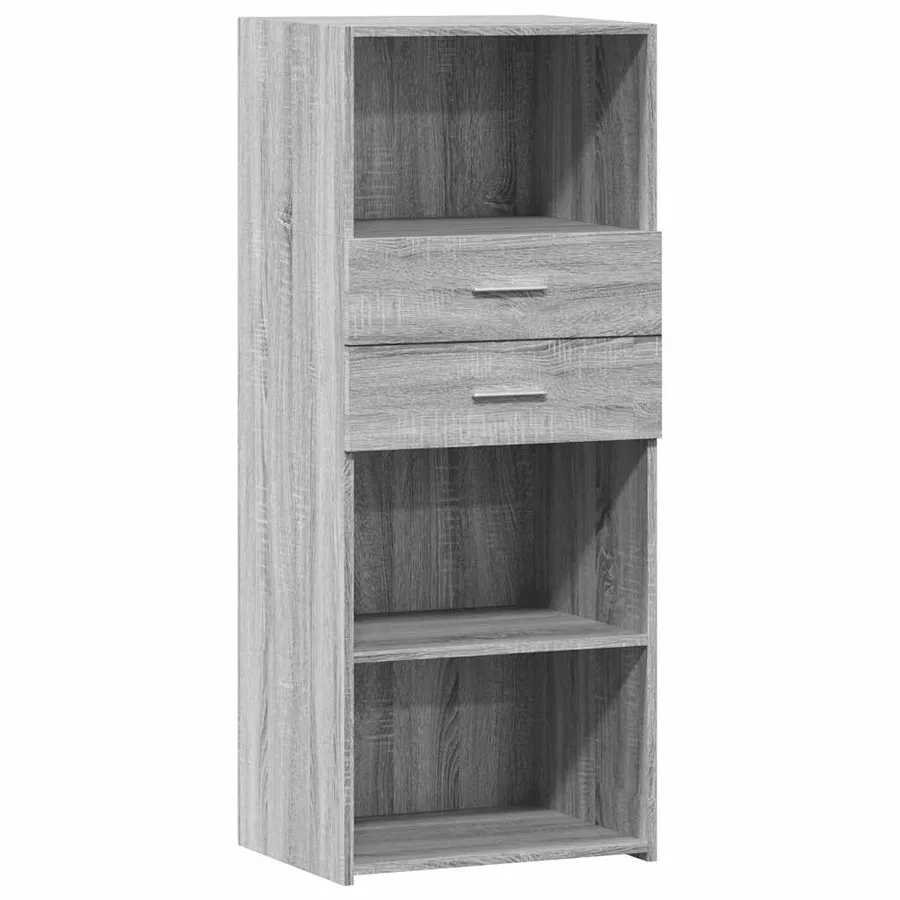 Buffet haut sonoma gris 50x42,5x124 cm bois d'ingénierie - 2