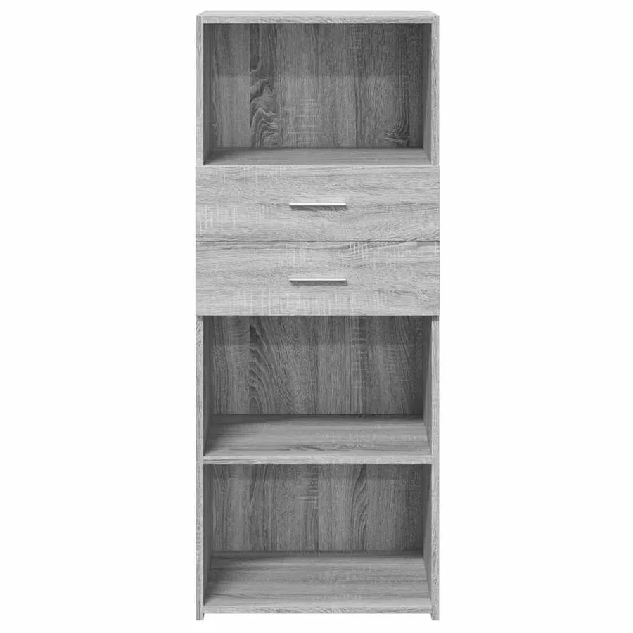 Buffet haut sonoma gris 50x42,5x124 cm bois d'ingénierie - 4