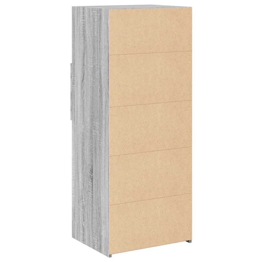 Buffet haut sonoma gris 50x42,5x124 cm bois d'ingénierie - 6