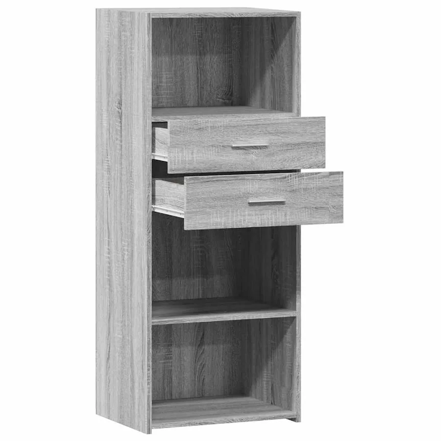 Buffet haut sonoma gris 50x42,5x124 cm bois d'ingénierie - 7