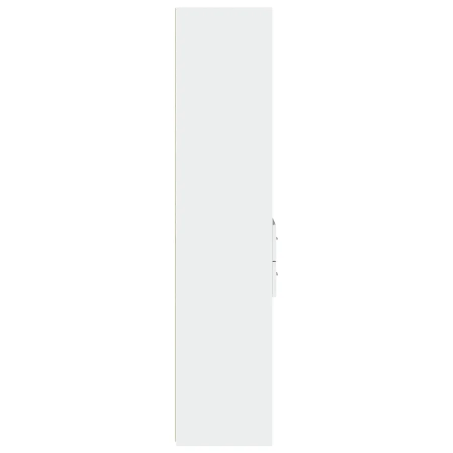 Buffet haut blanc 40x42,5x185 cm bois d'ingénierie - 5