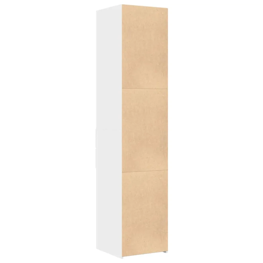 Buffet haut blanc 40x42,5x185 cm bois d'ingénierie - 6