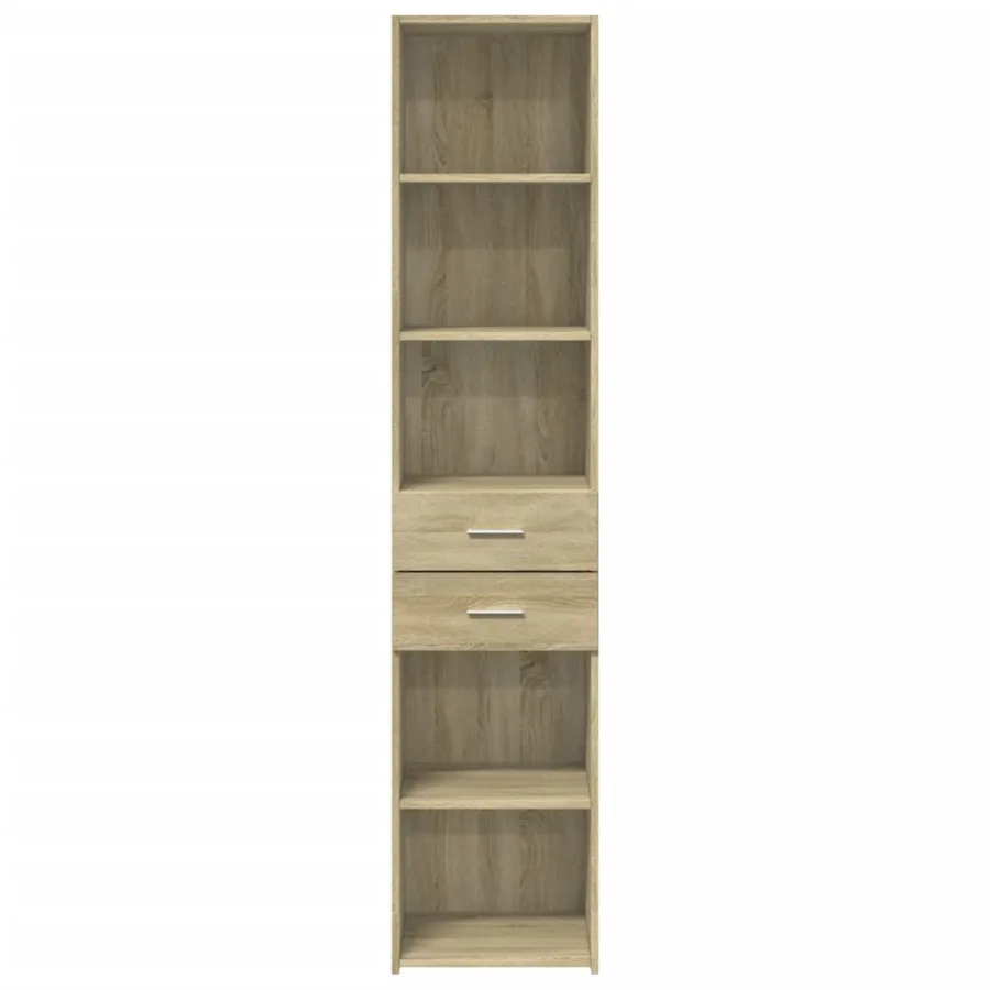 Buffet haut chêne sonoma 40x42,5x185 cm bois d'ingénierie - 4