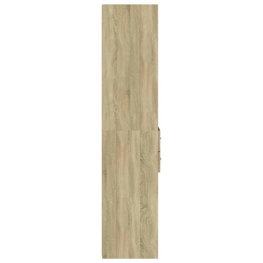 Buffet haut chêne sonoma 40x42,5x185 cm bois d'ingénierie - 5