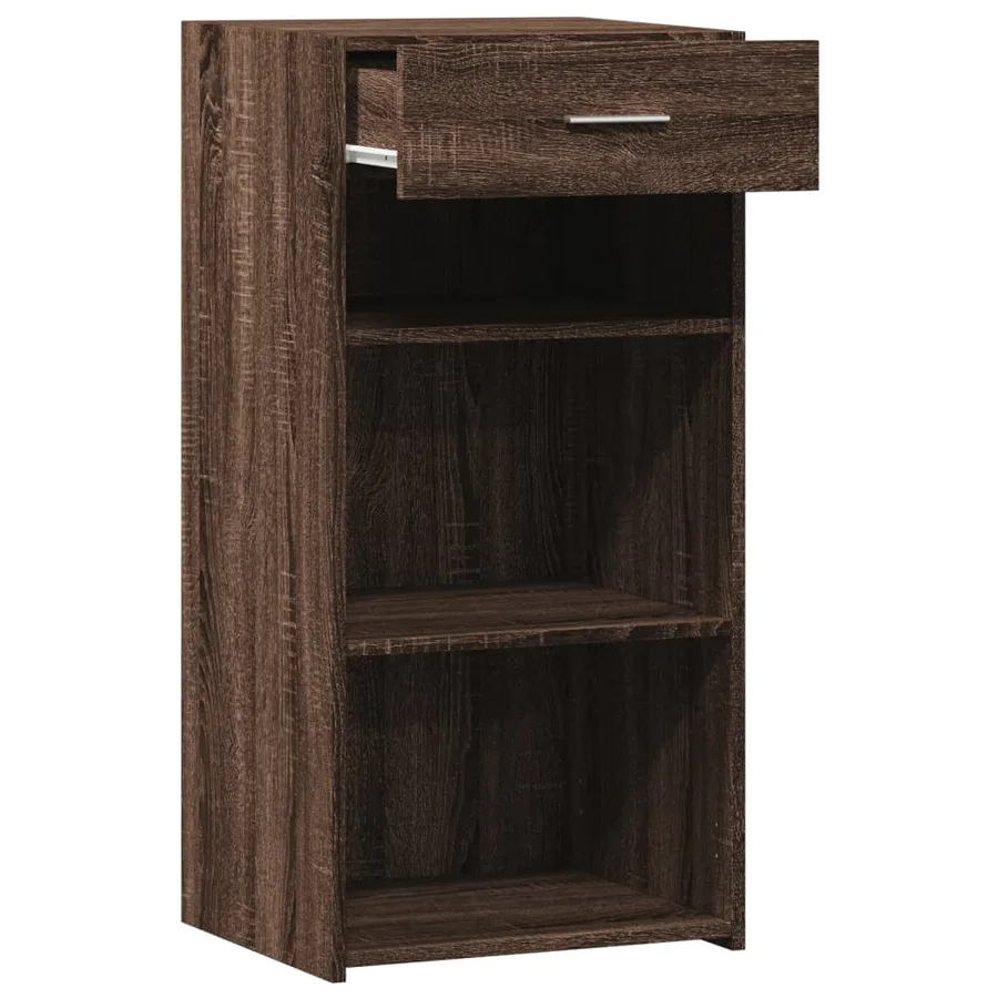 Buffet chêne marron 45x42,5x93 cm bois d'ingénierie - 7