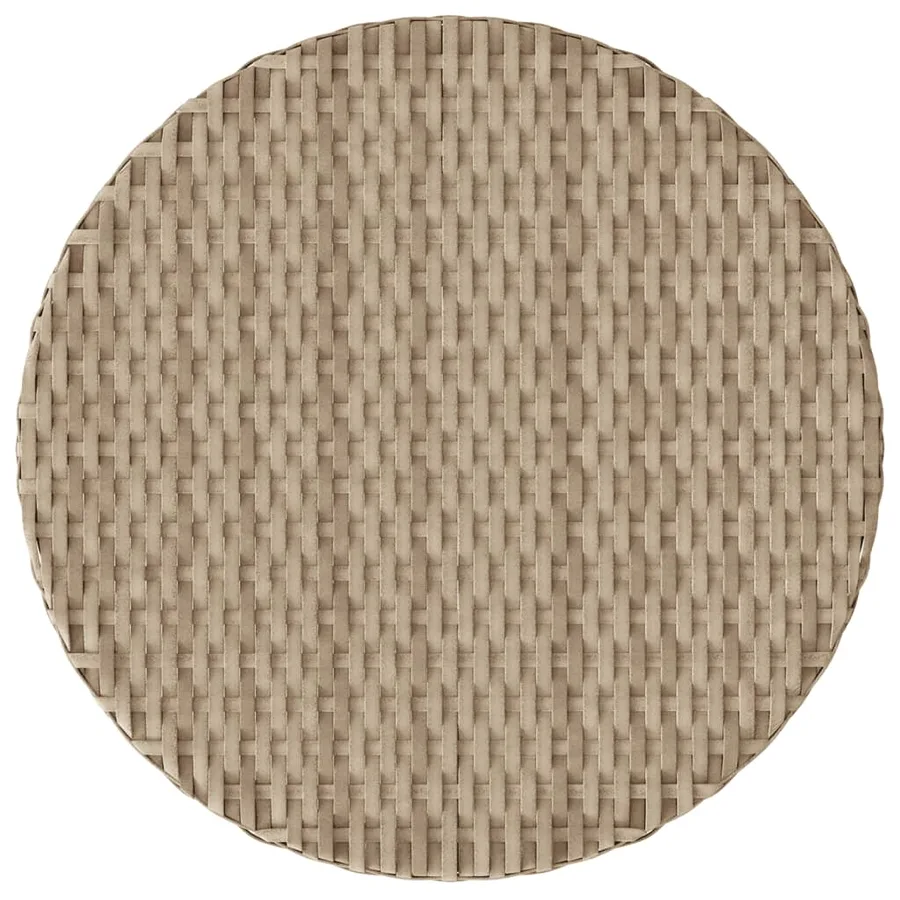 Ensemble de bistro 3 pcs avec coussins beige résine tressée - 10