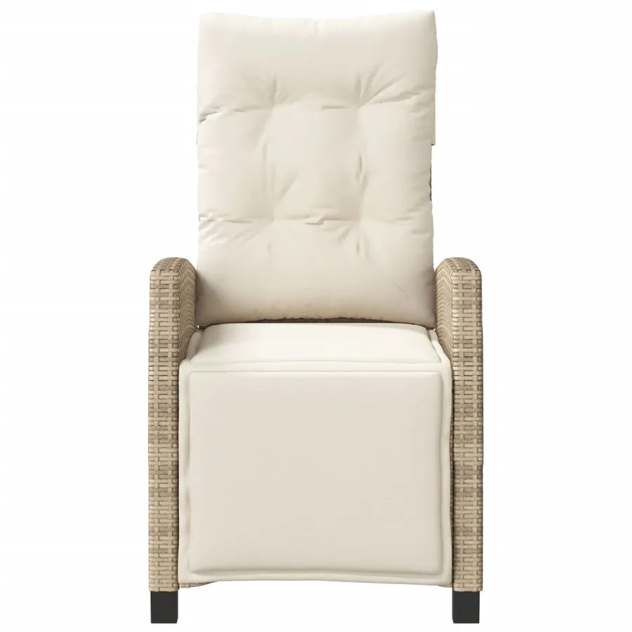Ensemble de bistro 3 pcs avec coussins beige résine tressée - 5