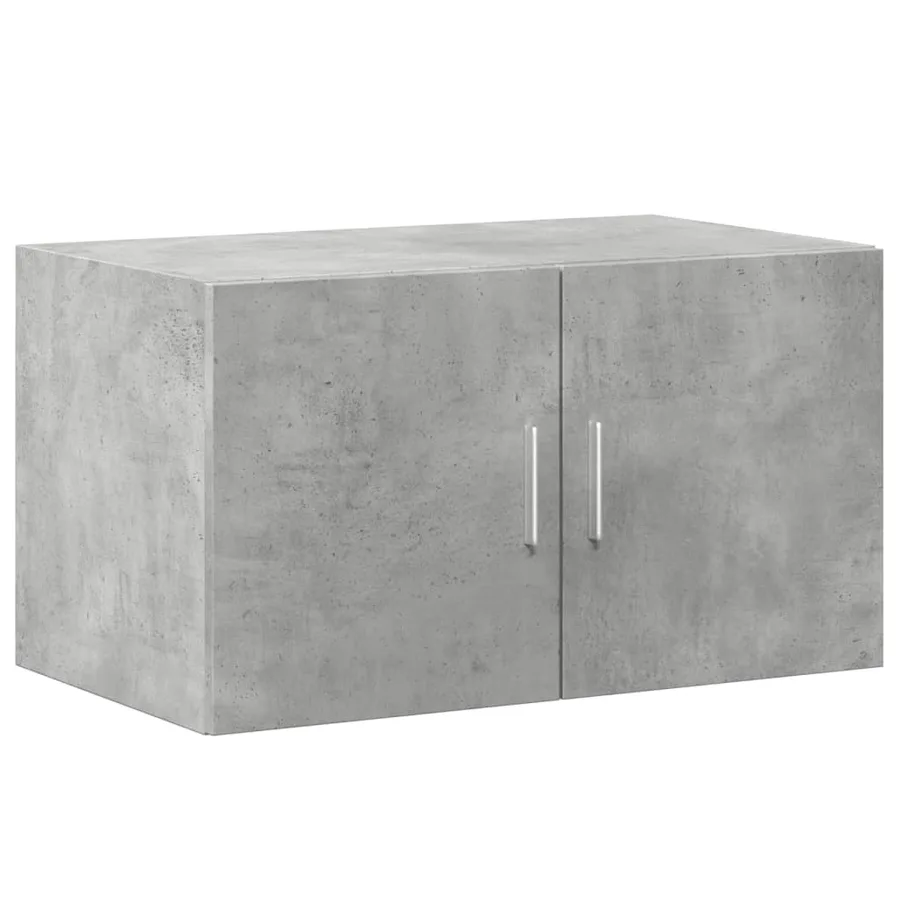 Armoire de rangement gris béton 70x42,5x225cm bois d'ingénierie - 5
