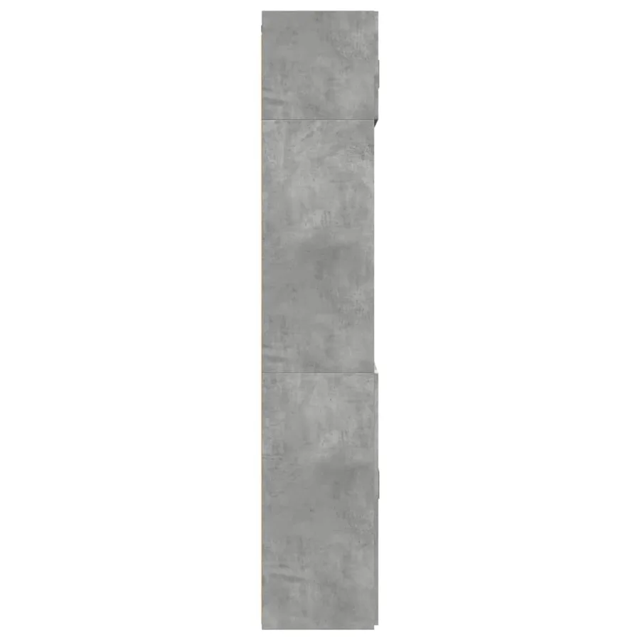 Armoire de rangement gris béton 70x42,5x225cm bois d'ingénierie - 7