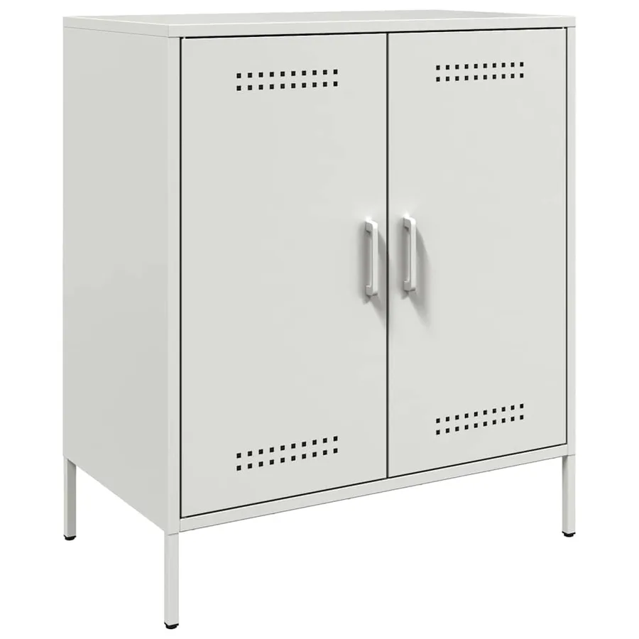 Buffet blanc 68x39x79 cm acier - 2