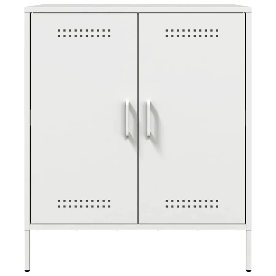 Buffet blanc 68x39x79 cm acier - 6