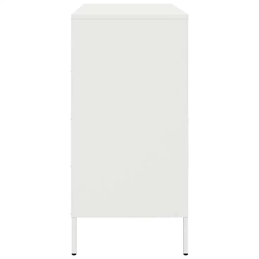 Buffet blanc 68x39x79 cm acier - 7
