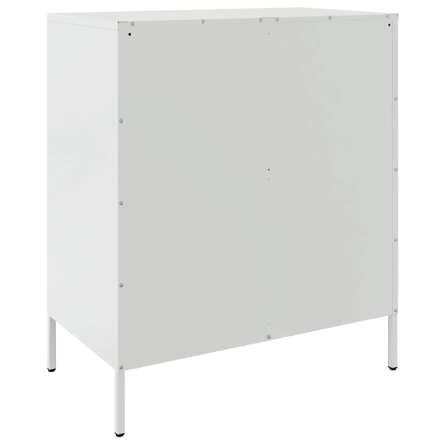 Buffet blanc 68x39x79 cm acier - 8