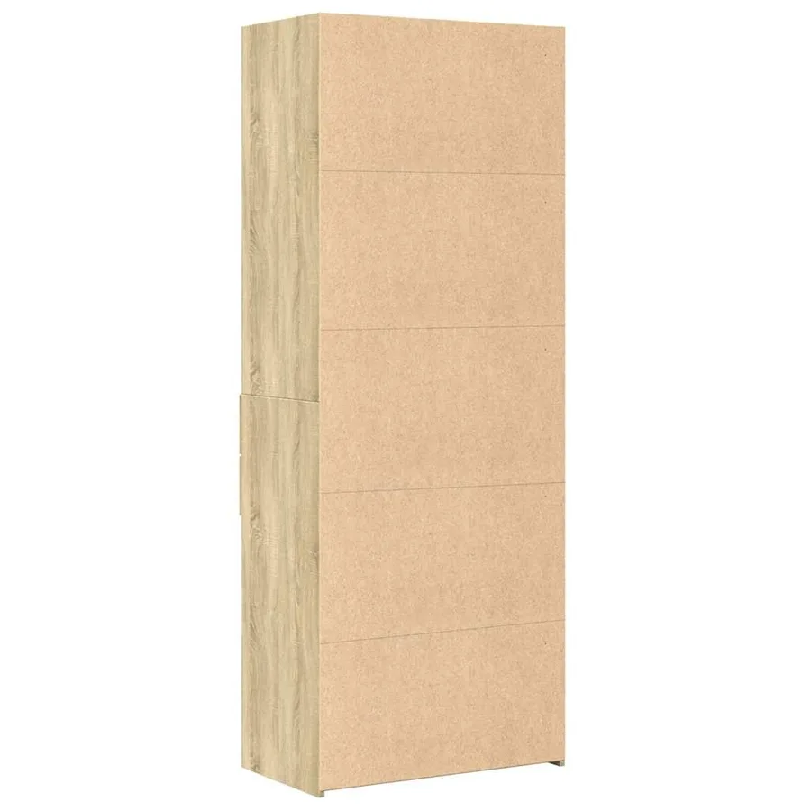 Buffet haut chêne sonoma 70x42,5x185 cm bois d'ingénierie - 4